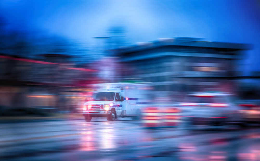 Ambulance in motion