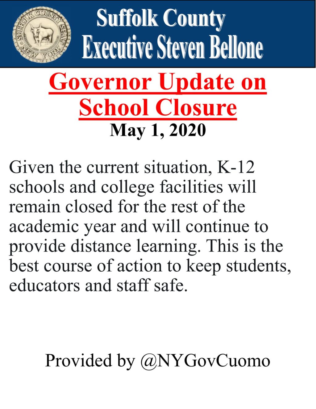 English -NY Gov Cuomo School Closure Update Edit 5.1.2020